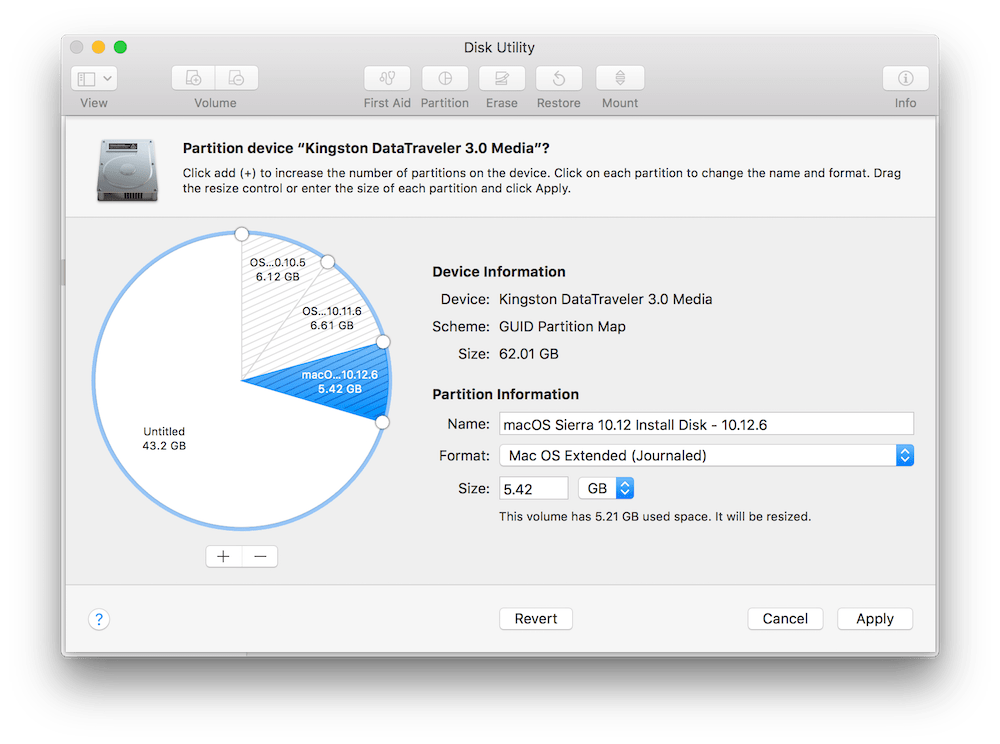Disk Utility partitions